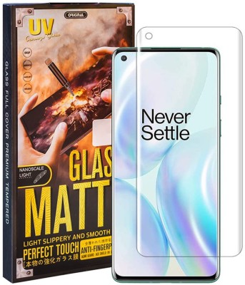 MARSHLAND Tempered Glass Guard for Uv Matte, Anti Scratch, Air Bubble Free, Anti Fingerprint, 9H Hardness, Compatible For Oneplus 8(Pack of 1)