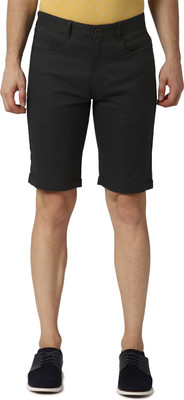 PETER ENGLAND Striped Men Green Chino Shorts