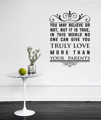Sticker Hub 40 cm Parents Qoute Wall Sticker Self Adhesive Sticker(Pack of 1)