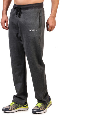 AKTIO Solid Men Black Track Pants