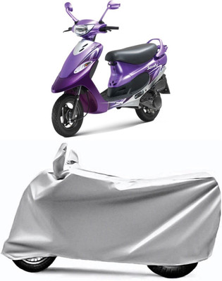 AUCTIMO Two Wheeler Cover for TVS(Scooty Pep+, Silver)