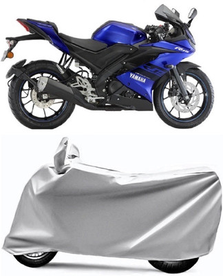 AUCTIMO Two Wheeler Cover for Yamaha(R15, Silver)