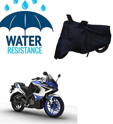 RPSENTTERPR Waterproof Two Wheeler Cover for Bajaj(Pulsar RS 200, Black)
