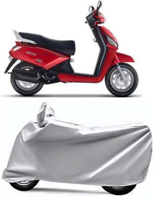 V VINTON Two Wheeler Cover for Mahindra(Gusto, Silver)