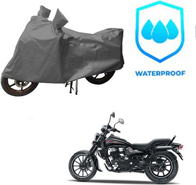 saanvi Waterproof Two Wheeler Cover for Bajaj(Avenger 150 Street, Grey)