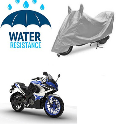 RPSENTTERPR Waterproof Two Wheeler Cover for Bajaj(Pulsar RS 200, Silver)
