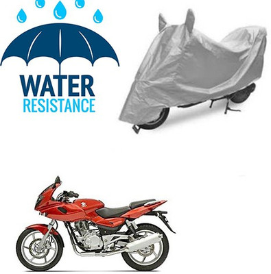 RPSENTTERPR Waterproof Two Wheeler Cover for Bajaj(Pulsar 220 DTS-i, Silver)