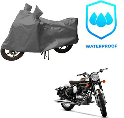 RPSENTTERPR Waterproof Two Wheeler Cover for Royal Enfield(Classic Chrome, Grey)