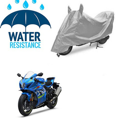 RPSENTTERPR Waterproof Two Wheeler Cover for Suzuki(GSX, Silver)