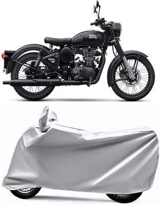 PVSTAR Two Wheeler Cover for Royal Enfield(Classic 500, Silver)
