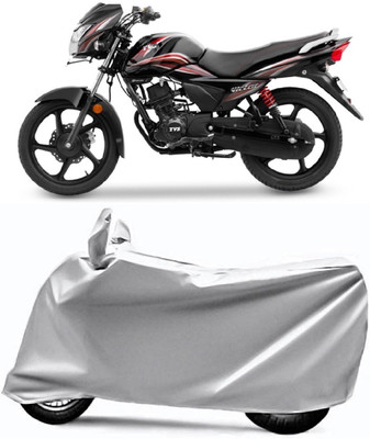 V VINTON Two Wheeler Cover for TVS(Victor New, Silver)