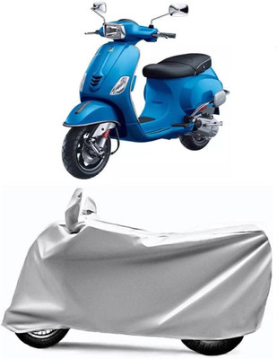 PVSTAR Two Wheeler Cover for Piaggio(Piaggio Vespa, Silver)