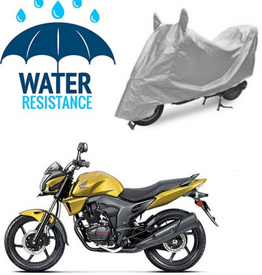 RPSENTTERPR Waterproof Two Wheeler Cover for Honda(CB Trigger, Silver)
