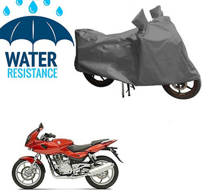 saanvi Waterproof Two Wheeler Cover for Bajaj(Pulsar 220 DTS-i, Grey)