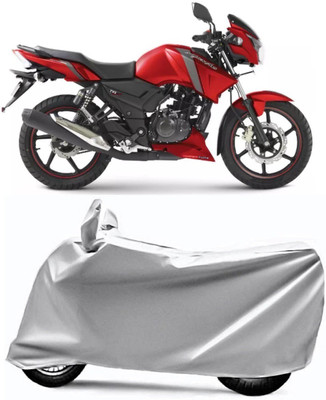 PVSTAR Two Wheeler Cover for TVS(Apache RTR 160, Silver)