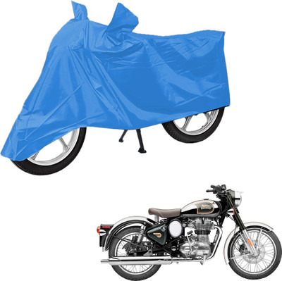 UrbanLifesylers Two Wheeler Cover for Royal Enfield(Classic Chrome, Blue)