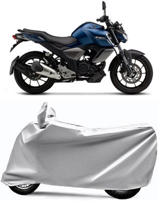 AUCTIMO Two Wheeler Cover for Yamaha(FZ S V3.0 FI, Silver)