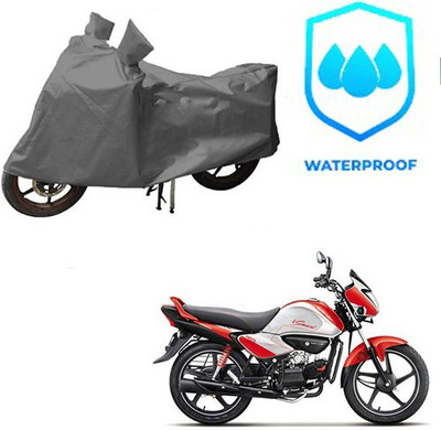 saanvi Waterproof Two Wheeler Cover for Hero(Splendor I Smart, Grey)