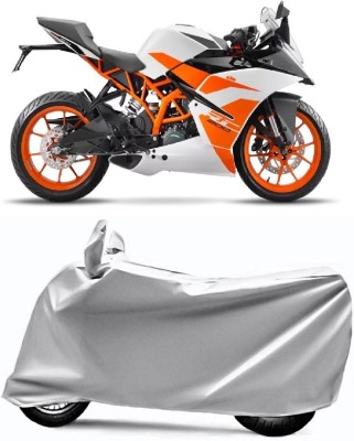 AUCTIMO Two Wheeler Cover for KTM(RC 200, Silver)