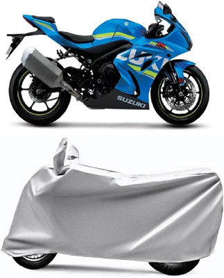 PVSTAAR Two Wheeler Cover for Suzuki(GSX R1000, Silver)