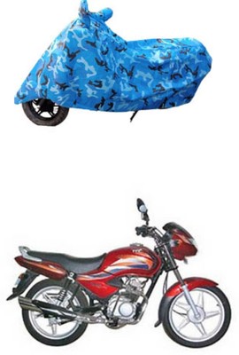 RONISH Waterproof Two Wheeler Cover for TVS(Victor GLX, Blue)