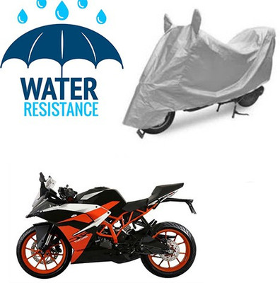 RPSENTTERPR Waterproof Two Wheeler Cover for KTM(RC 200, Silver)