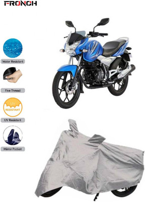 FRONCH Waterproof Two Wheeler Cover for Bajaj(Discover 125 DTS-i, Silver)