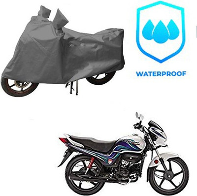 saanvi Waterproof Two Wheeler Cover for Hero(Passion Pro TR, Grey)