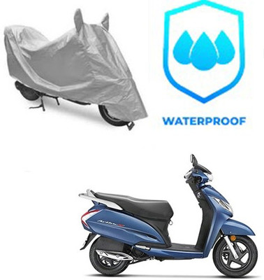 RPSENTTERPR Waterproof Two Wheeler Cover for Honda(Activa 125, Silver)