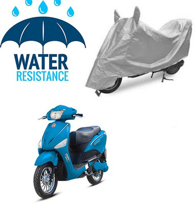 RPSENTTERPR Waterproof Two Wheeler Cover for Hero(Electric Optima, Silver)