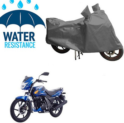 saanvi Waterproof Two Wheeler Cover for TVS(Flame SR125, Grey)