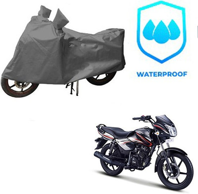 saanvi Waterproof Two Wheeler Cover for TVS(Phoenix 125, Grey)