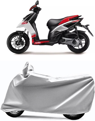 AUCTIMO Two Wheeler Cover for Aprilia(SR 150, Silver)