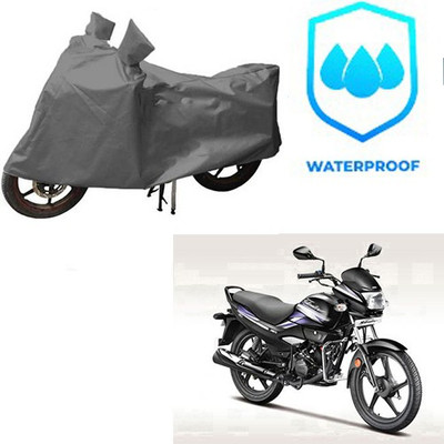 saanvi Waterproof Two Wheeler Cover for Hero(Super Splendor, Grey)