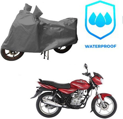saanvi Waterproof Two Wheeler Cover for Bajaj(Discover 125 DTS-i, Grey)