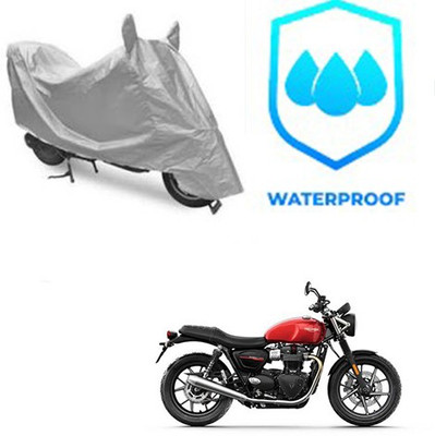 Motoren Waterproof Two Wheeler Cover for Triumph(Twin spark, Silver)