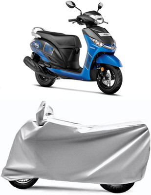 AUCTIMO Two Wheeler Cover for Yamaha(Alpha, Silver)
