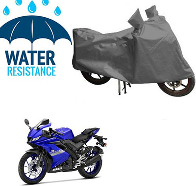 saanvi Waterproof Two Wheeler Cover for Yamaha(R15 V3, Grey)