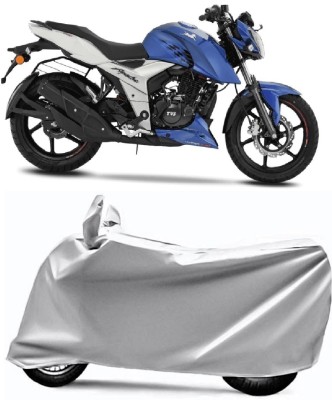 Amozkart Two Wheeler Cover for TVS(Apache RTR 160 4V, Silver)