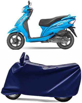 V VINTON Two Wheeler Cover for TVS(Wego, Blue)