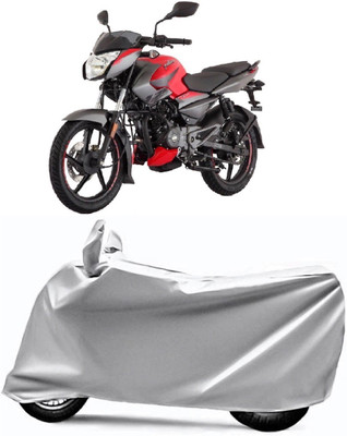 V VINTON Two Wheeler Cover for Bajaj(Pulsar 135 LS DTS-i, Silver)