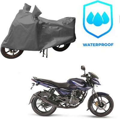 saanvi Waterproof Two Wheeler Cover for Bajaj(Pulsar 135 LS DTS-i, Grey)