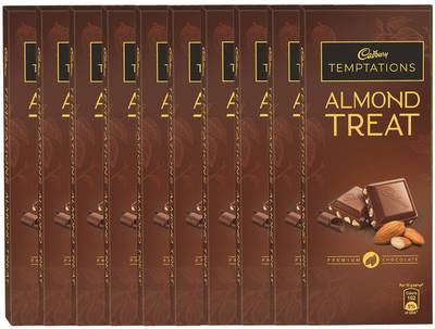 Cadbury Temptations Almond Treat 72 gm (Pack of 10) Bars