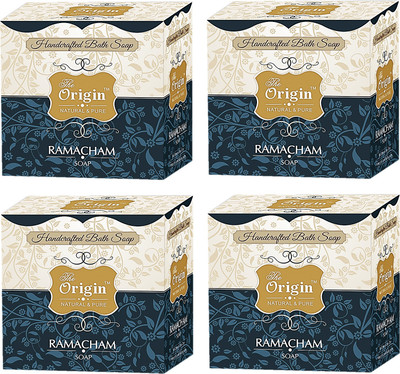 THE ORIGIN Anti ageing/ Pimples, Skin Fairness Ramacham/Vetiver Soap| Pack of 4 Soaps ( 4x100g)(4 x 100 g)