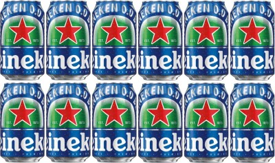 Heineken 0.0 Non Alcoholic Lager Beer - Zero Dot Zero Cans (Pack of 12 Cans, 330ml Each) Can(12 x 330 ml)