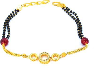 ABHISHEK FASHION Metal, Stone, Crystal, Glass Beads, Pearl, Zircon Gold-plated Bracelet