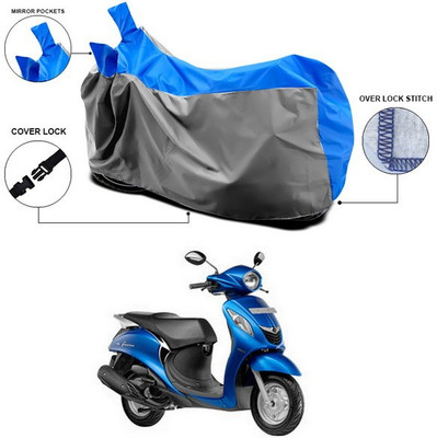 ANTHUB Waterproof Two Wheeler Cover for Yamaha(Fascino, Blue)