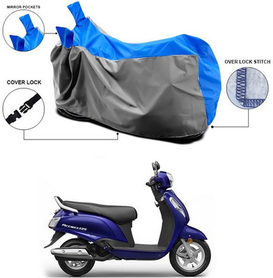 SEBONGO Waterproof Two Wheeler Cover for Suzuki(New Access 125, Blue)