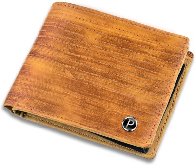 PIRASO Men Tan Artificial Leather Wallet(3 Card Slots)