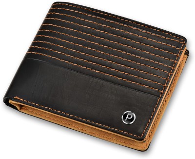 PIRASO Men Black Artificial Leather Wallet(4 Card Slots)